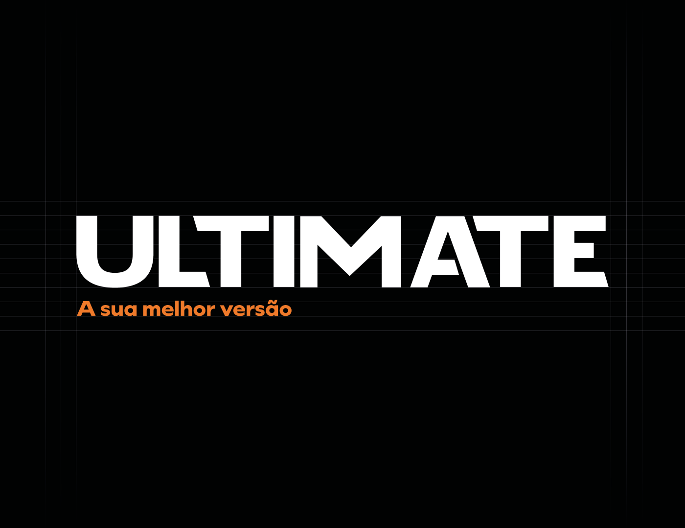 Logo, Ultimate com grid e espaçamento.